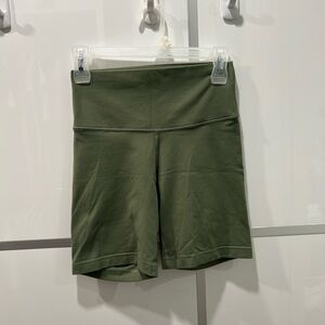 TNA Green Bike Shorts High-Waisted Performance